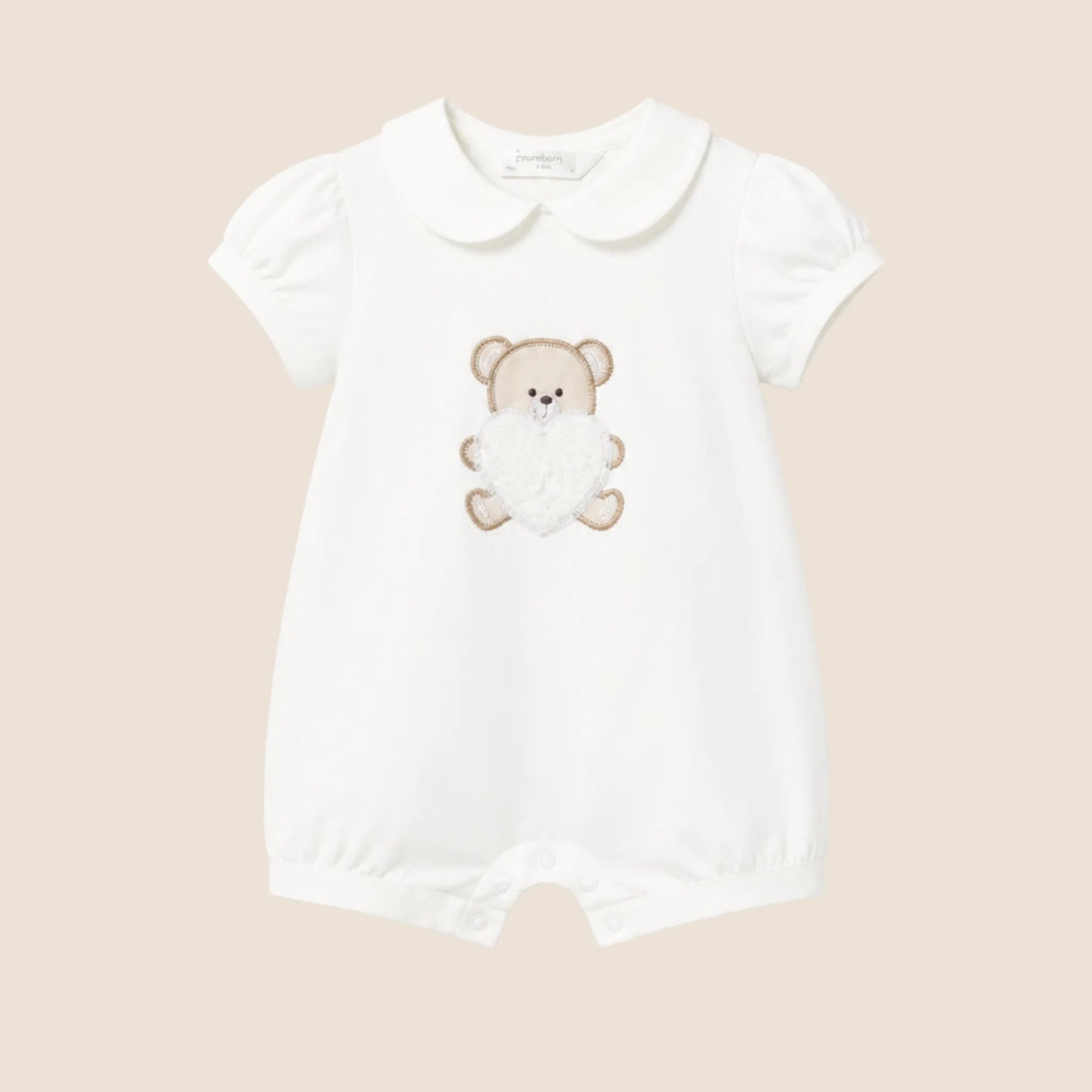 SET DE 2 PIJAMAS CORTOS BORDADOS PARA RECIEN NACIDA