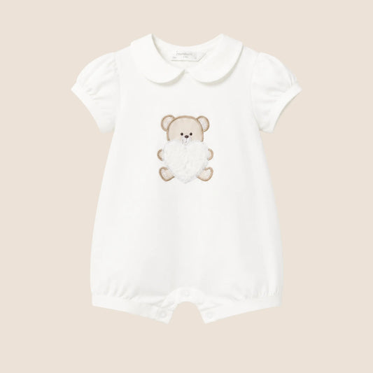 SET DE 2 PIJAMAS CORTOS BORDADOS PARA RECIEN NACIDA
