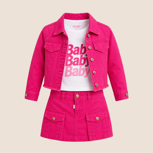 CONJUNTO TIPO DENIM 3 PIEZAS