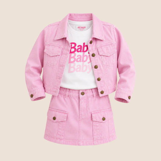 CONJUNTO TIPO DENIM 3 PIEZAS