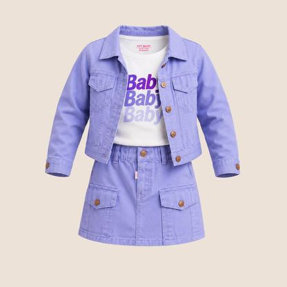 CONJUNTO TIPO DENIM 3 PIEZAS