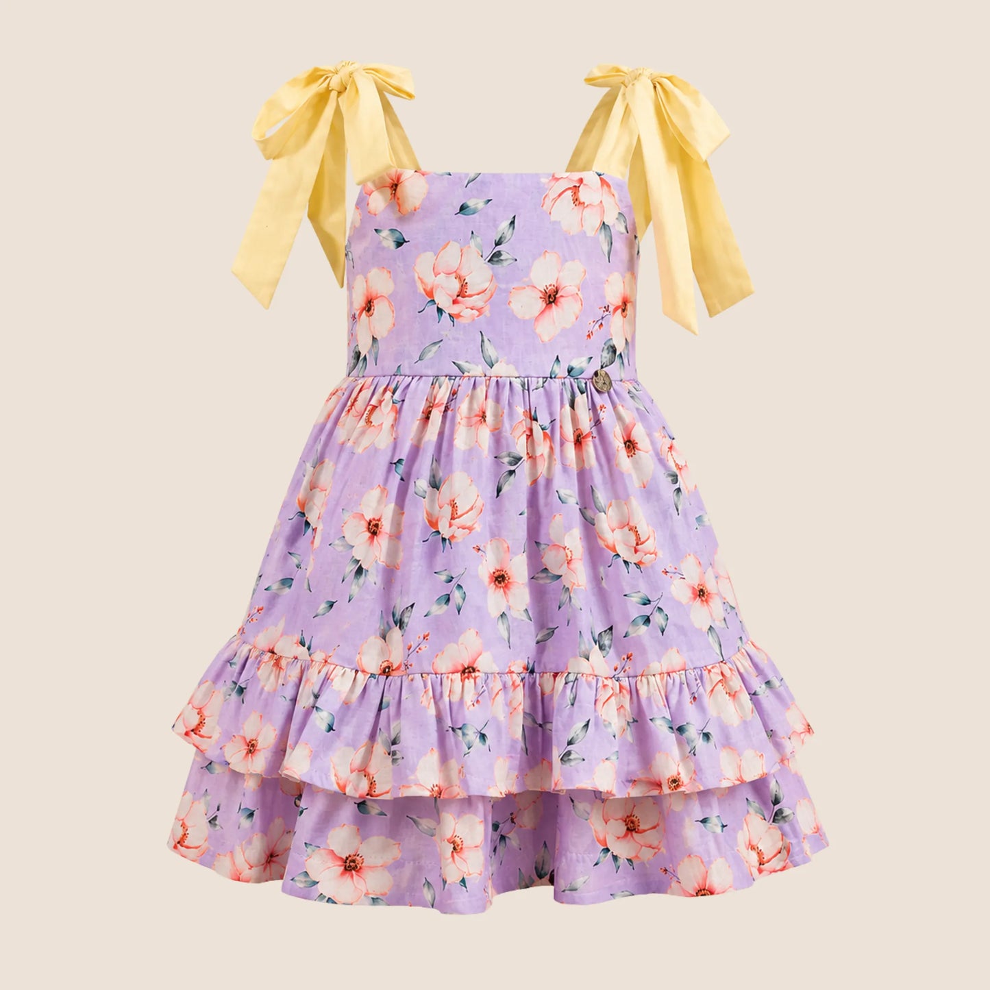VESTIDO FLORAL CON TIRAS AJUSTABLES