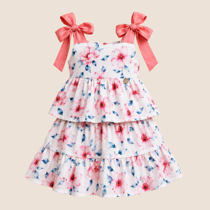 VESTIDO FLORAL CON TIRAS AJUSTABLES