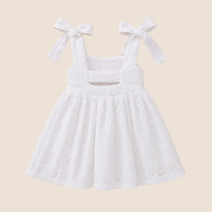 VESTIDO OJALILLO- BLANCO
