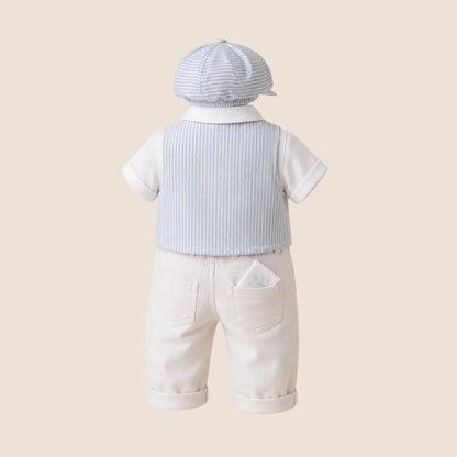 CONJUNTO BAUTIZO 6 PIEZAS- AZUL
