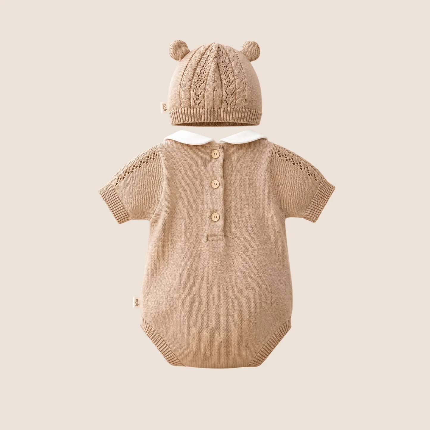 ENTERIZO OSO- BEBÉ FELIZ BEIGE