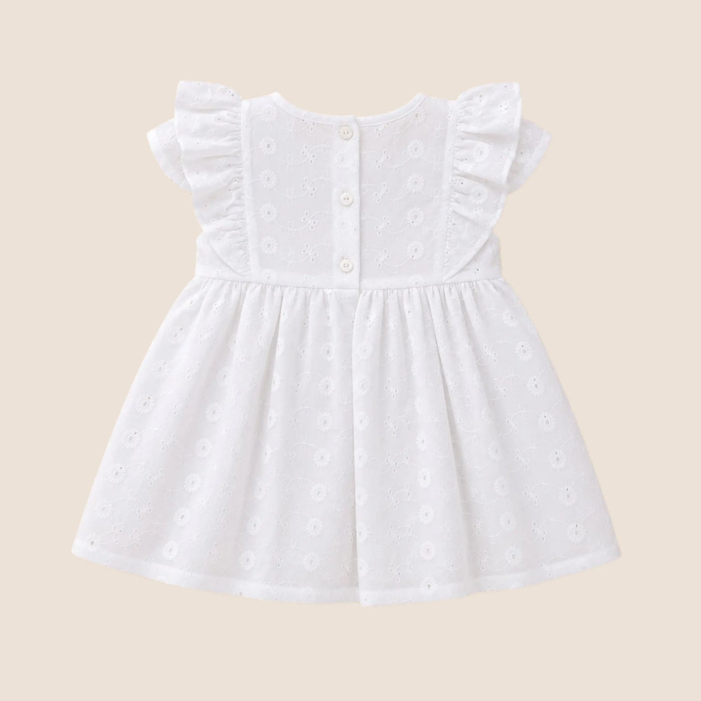 VESTIDO OJALILLO- BEBE FELIZ