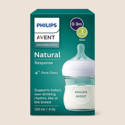TETERO VIDRIO - PHILIPS AVENT NATURAL RESPONSE - 120ML (4 OZ)