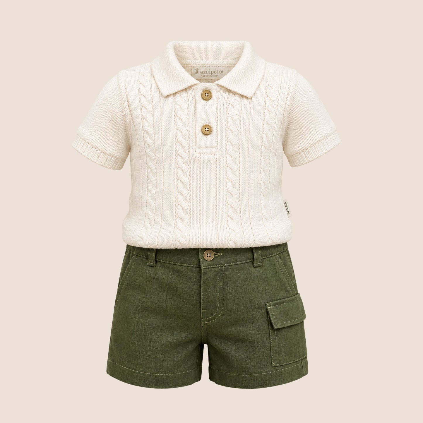 SET  SHORT Y CAMISA TEJIDA TIPO POLO
