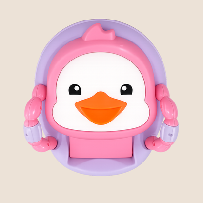 VASENILLA ENTRENADOR PARA BEBE DISEÑO DE PATITO CON RESPALDO