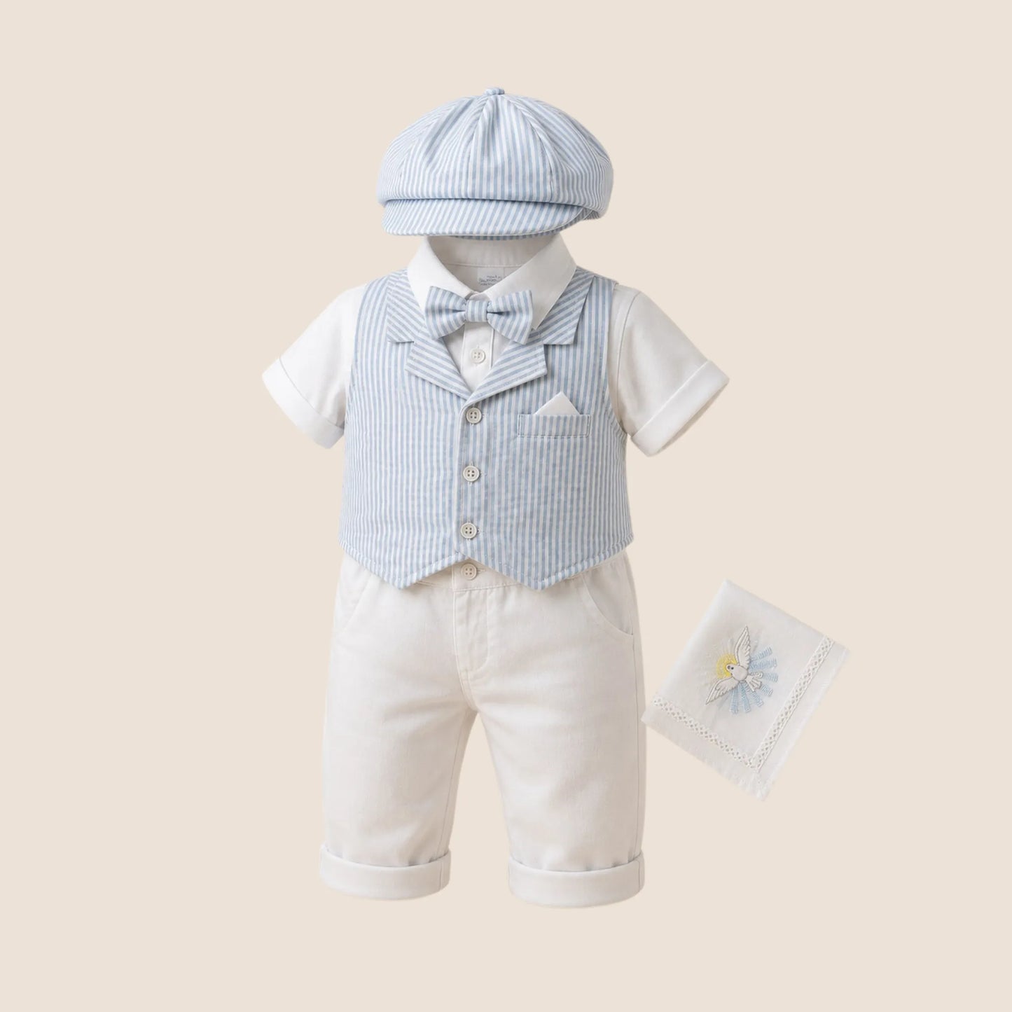 CONJUNTO BAUTIZO 6 PIEZAS- AZUL