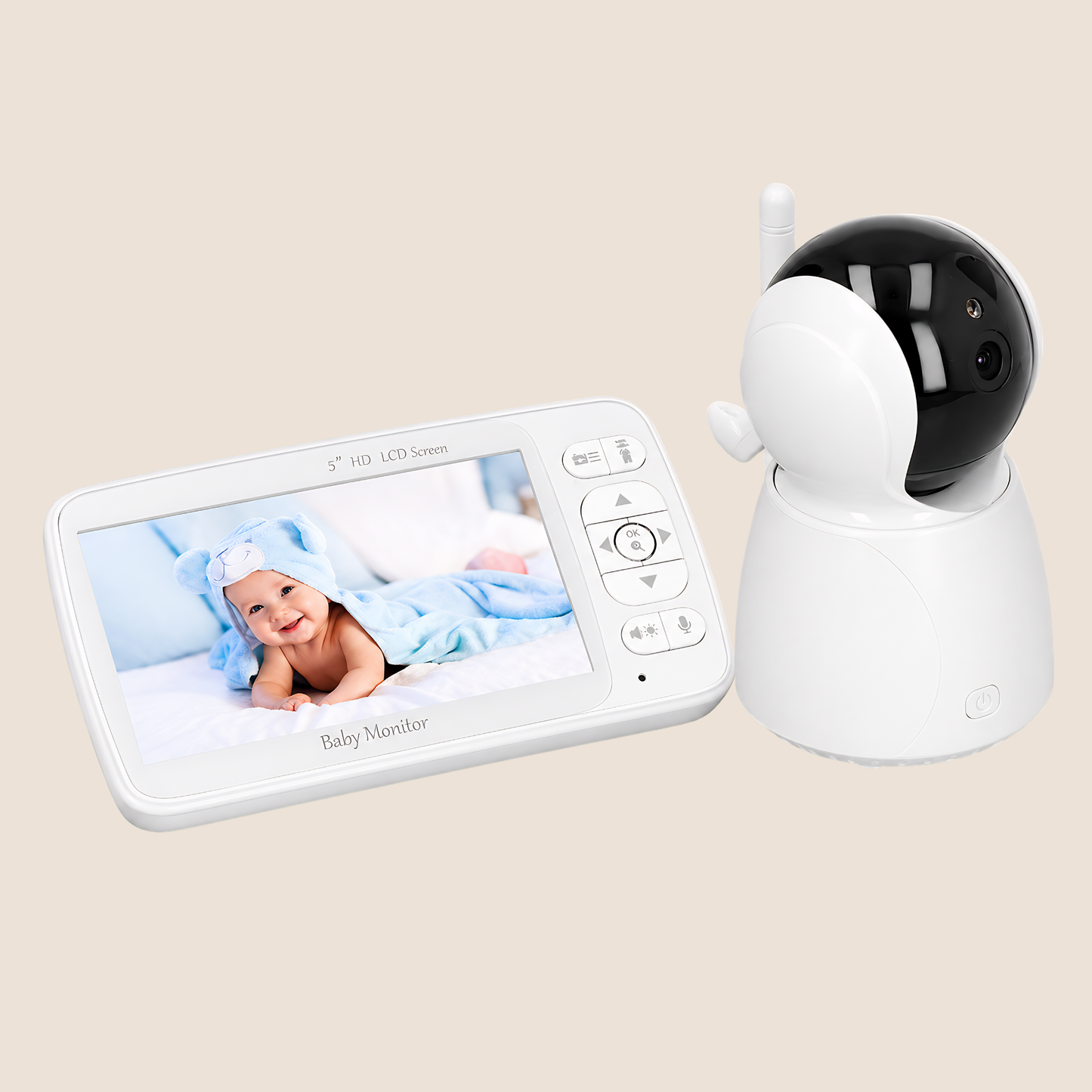BABY MONITOR CON CAMARA HD Y PANTALLA 5¨ LCD