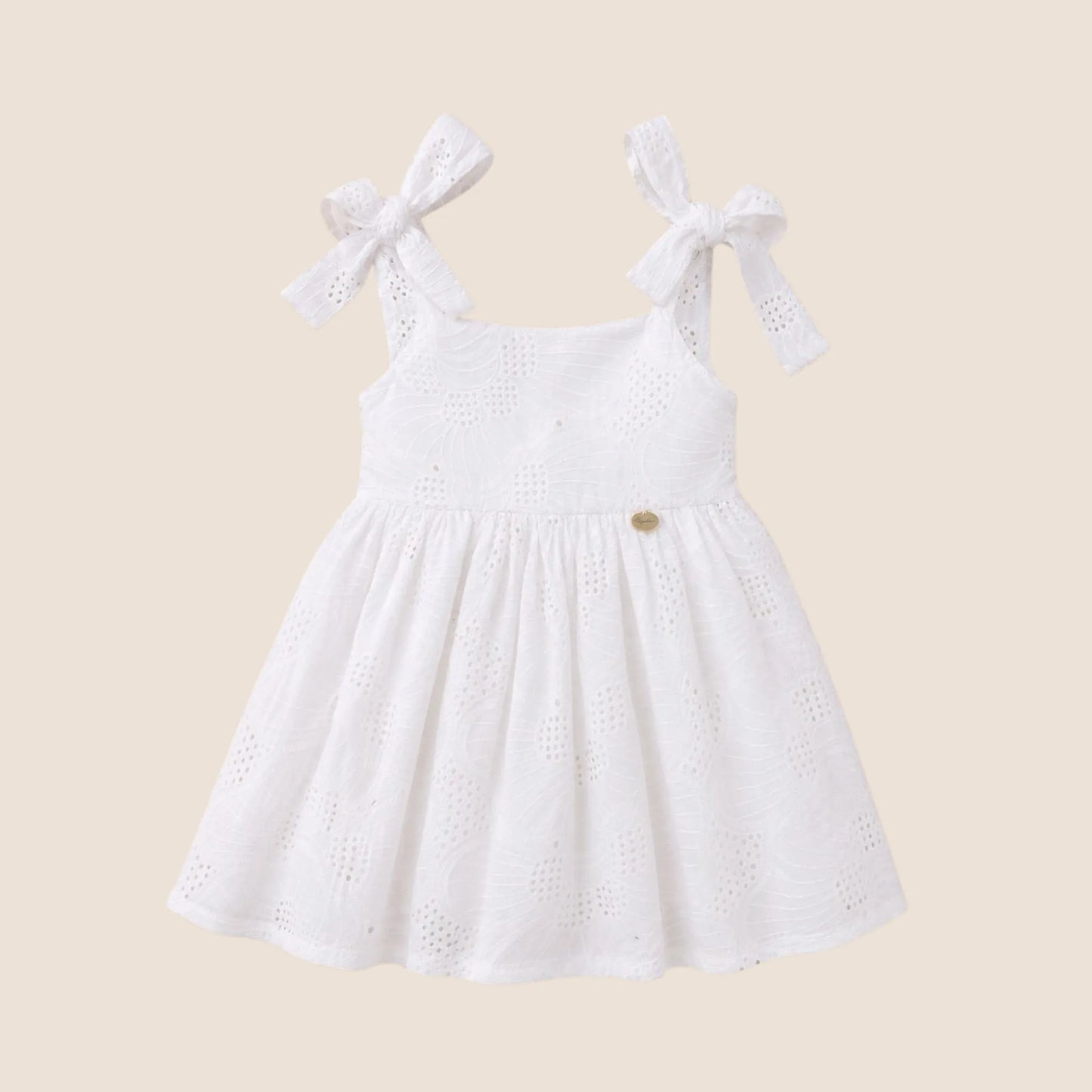 VESTIDO OJALILLO- BLANCO