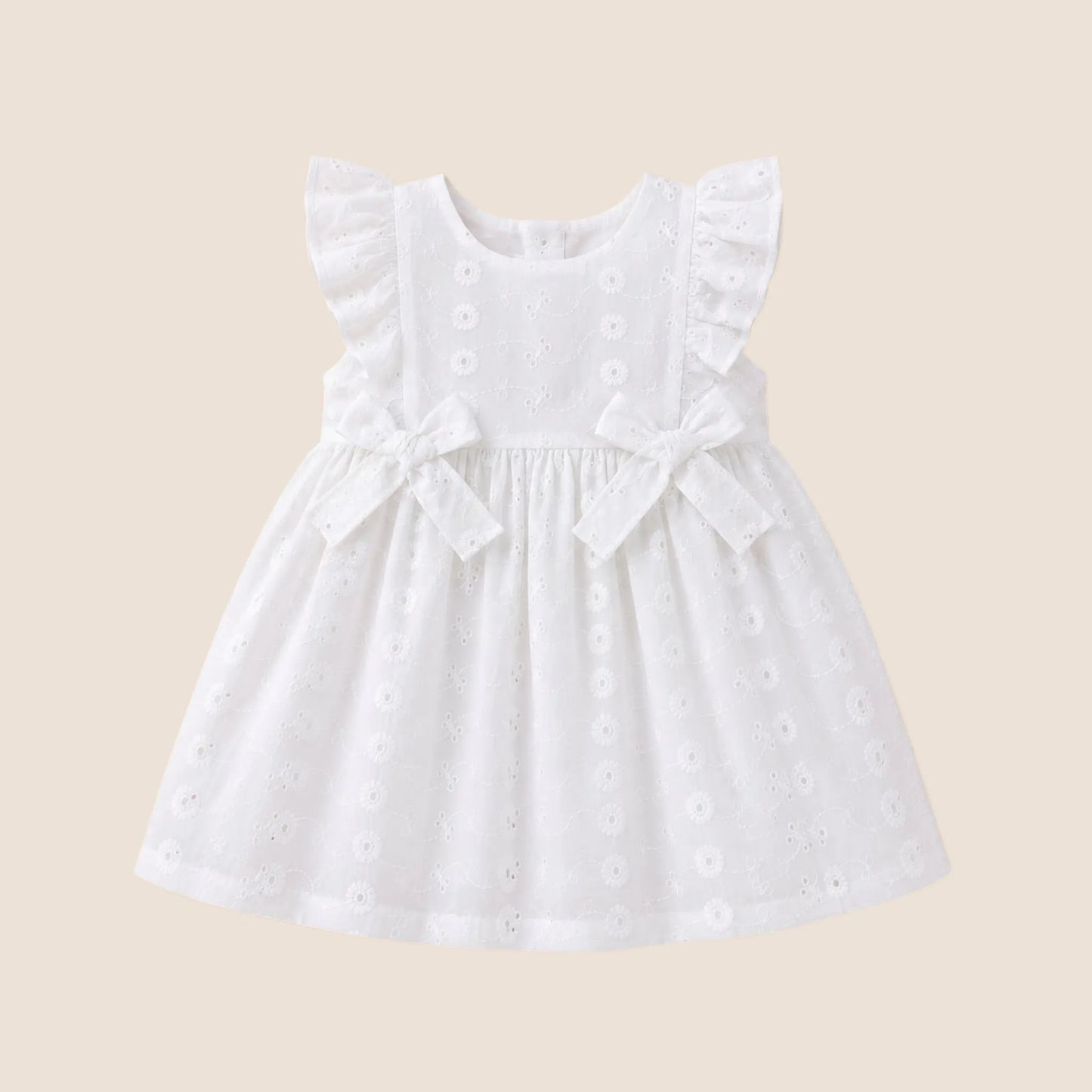 VESTIDO OJALILLO- BEBE FELIZ