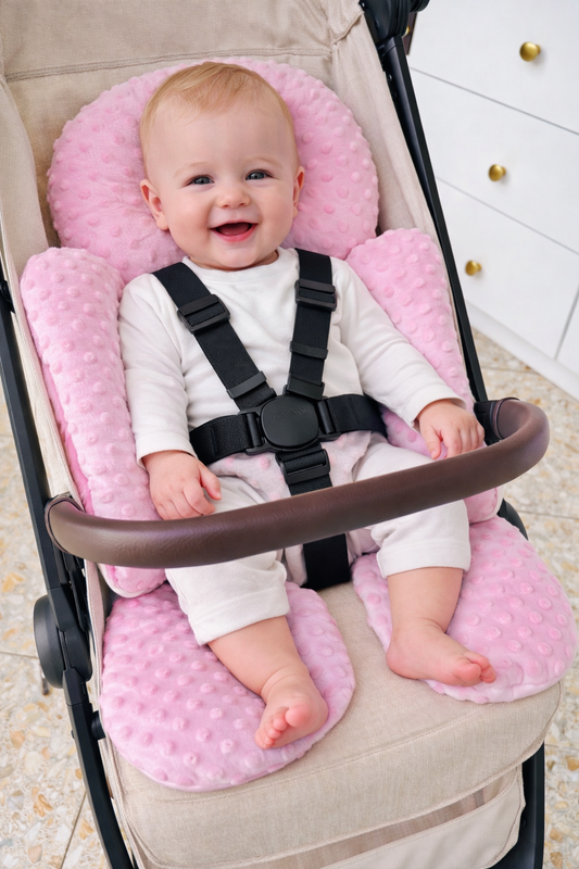 ALMOHADA PARA COCHE DOBLE COLOR ROSA