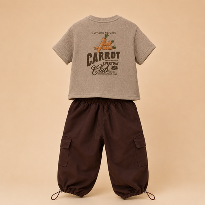 ⭕️ CONJUNTO 2 PIEZAS CASTILLITOS OSCURO 🥕 | MARA BABY