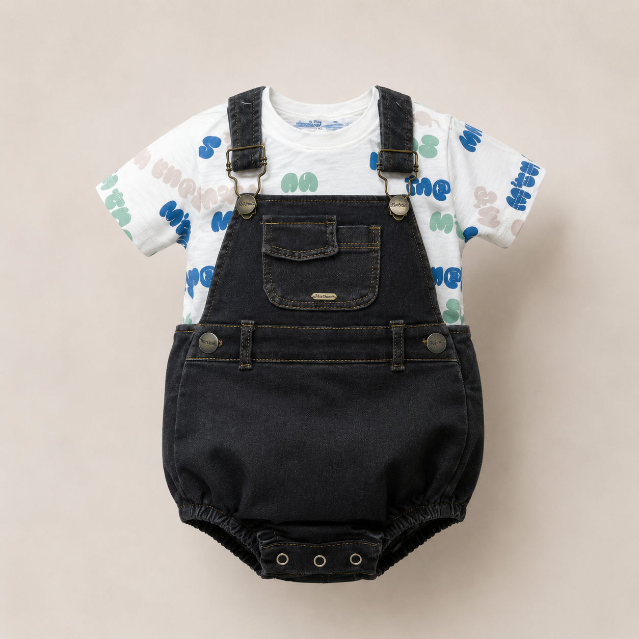 ⭕️ CONJUNTO OVEROLL JEANS MARTIN@S - OSCURO