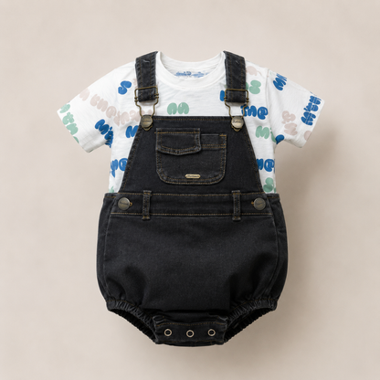 ⭕️ CONJUNTO OVEROLL JEANS MARTIN@S - OSCURO
