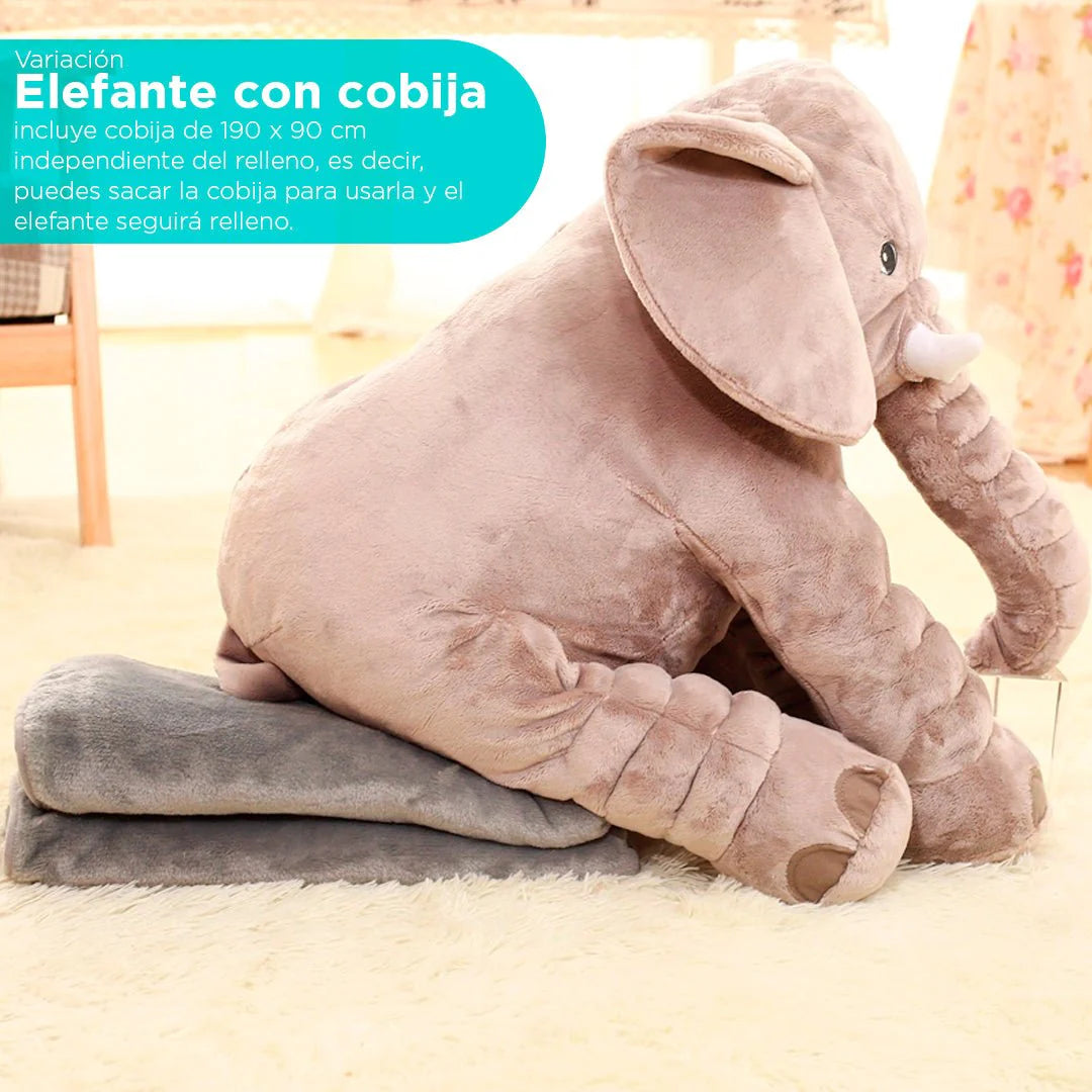 PELUCHE ELEFANTE ALMOHADA ANTIREFLUJO CON ILUMINACIÓN - 100% ANTIALÉRGICO COLOR GRIS