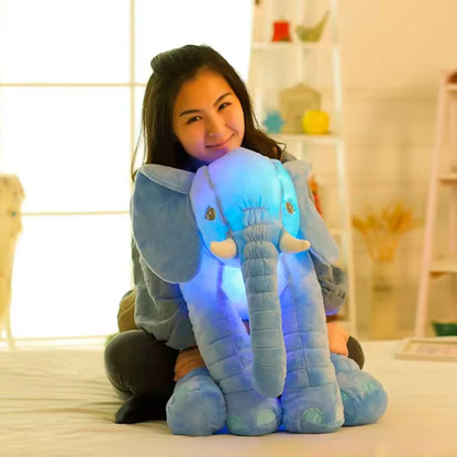 PELUCHE ELEFANTE ALMOHADA ANTIREFLUJO CON ILUMINACIÓN - 100% ANTIALÉRGICO COLOR AZUL
