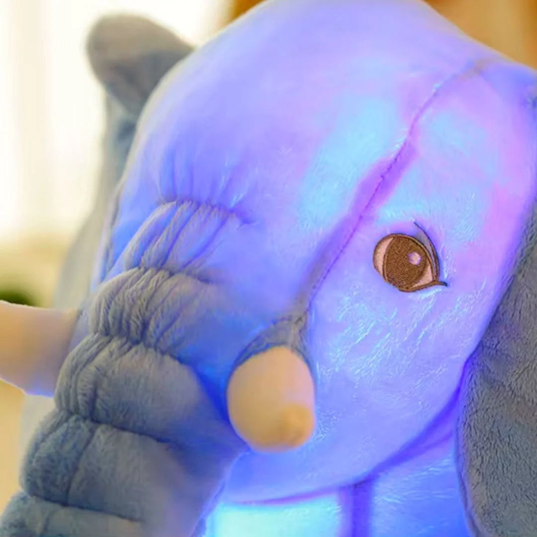 PELUCHE ELEFANTE ALMOHADA ANTIREFLUJO CON ILUMINACIÓN - 100% ANTIALÉRGICO COLOR GRIS