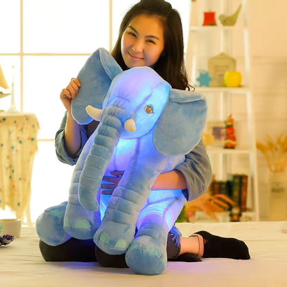 PELUCHE ELEFANTE ALMOHADA ANTIREFLUJO CON ILUMINACIÓN - 100% ANTIALÉRGICO COLOR AZUL