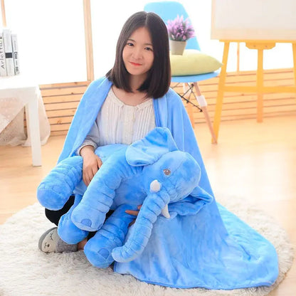 PELUCHE ELEFANTE ALMOHADA ANTIREFLUJO CON ILUMINACIÓN - 100% ANTIALÉRGICO COLOR AZUL