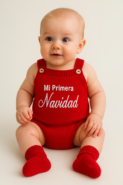 OVEROL TEJIDO “MI PRIMERA NAVIDAD”