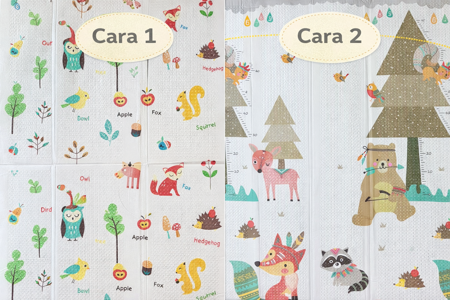 TAPETE DE GATEO DOBLE ANIMALES
