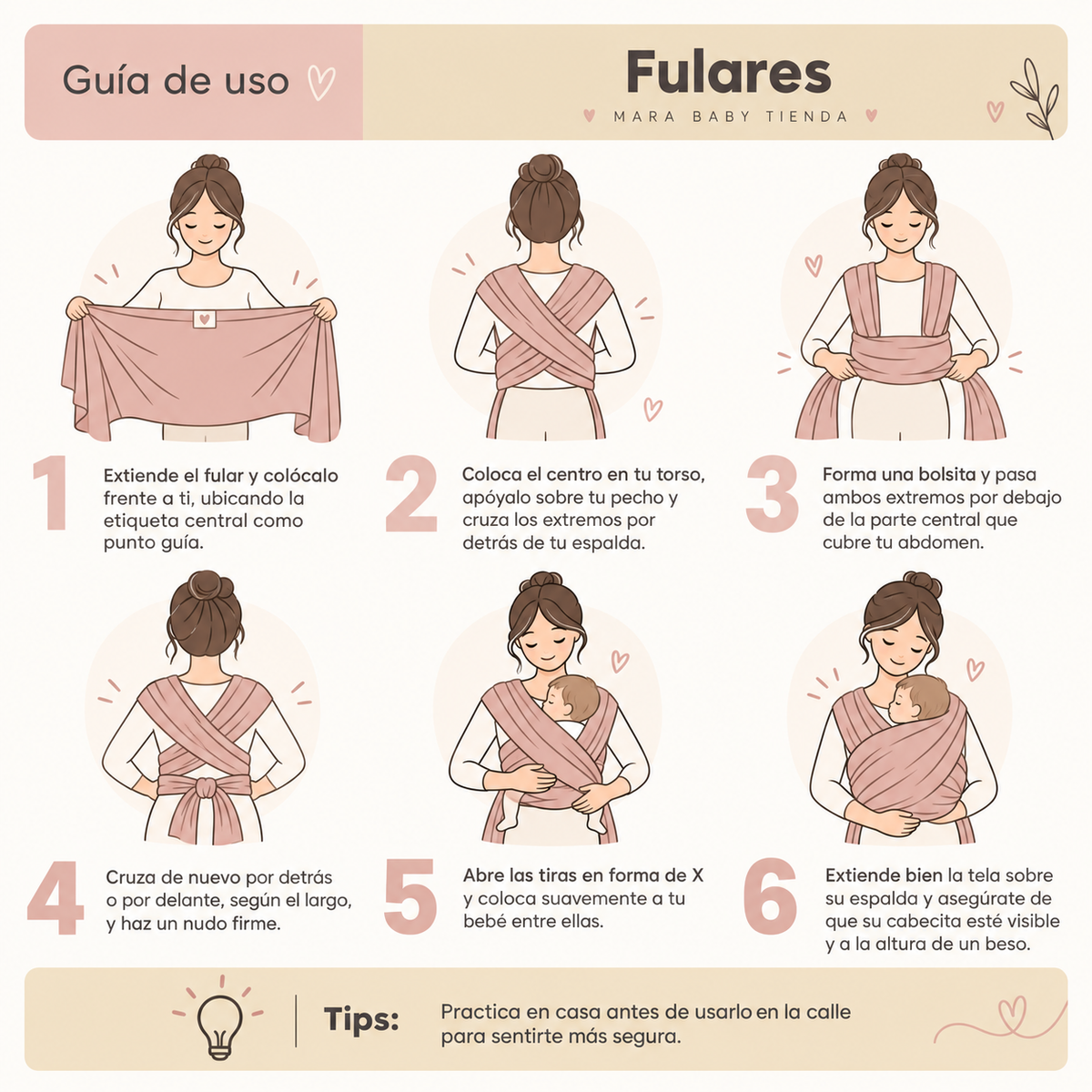 Fular porta bebé negro