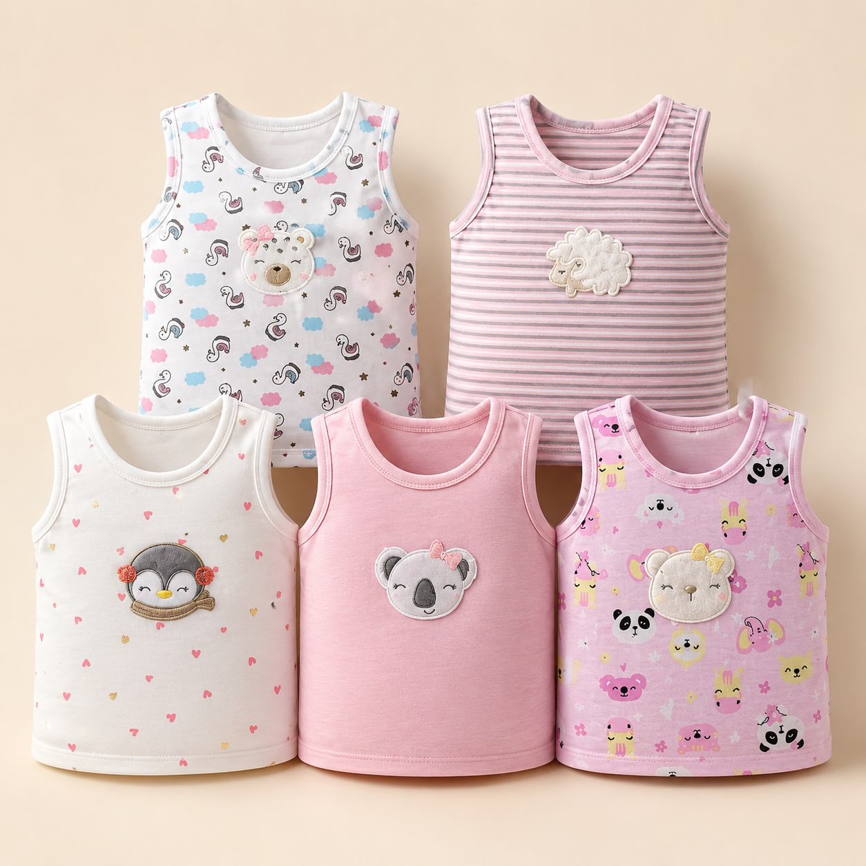 ⭕️ SET X5 FRANELILLAS NIÑA| MARA BABY