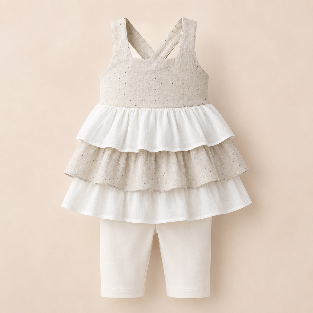 ⭕️ CONJUNTO 2 PIEZAS NIÑA BEIGE  CHOCOMIEL|MARA BABY
