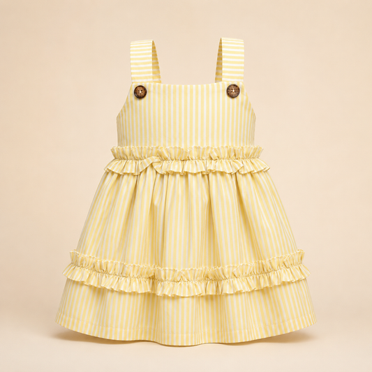 ⭕️ VESTIDO AMARILLO COLOMBIANO BEBÉ FELIZ |MARA BABY