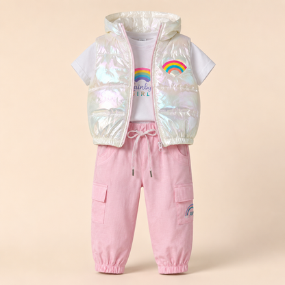 ⭕️ CONJUNTO 3 PIEZAS ARCOIRIS |MARA BABY