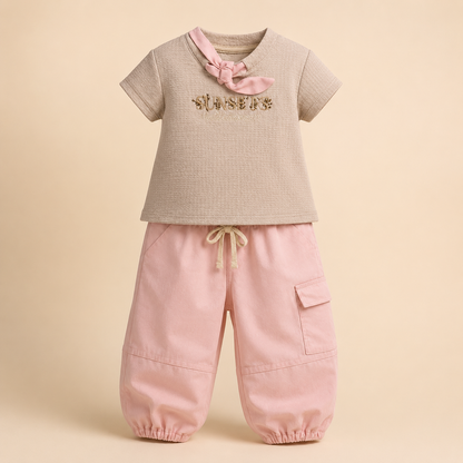 ⭕️ CONJUNTO 2 PIEZAS CASTILLITOS BEIGE|MARA BABY