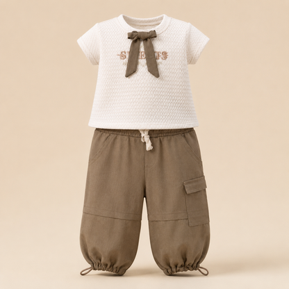 ⭕️ CONJUNTO 2 PIEZAS CASTILLITOS BLANCO| MARA BABY