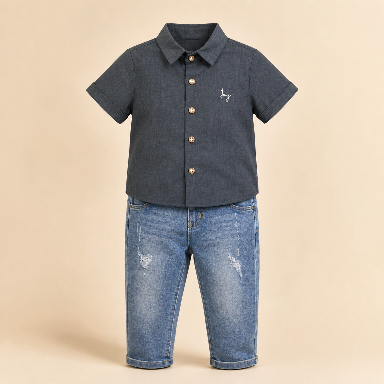 ⭕️ CONJUNTO 2 PIEZAS JOY GRIS|MARA BABY