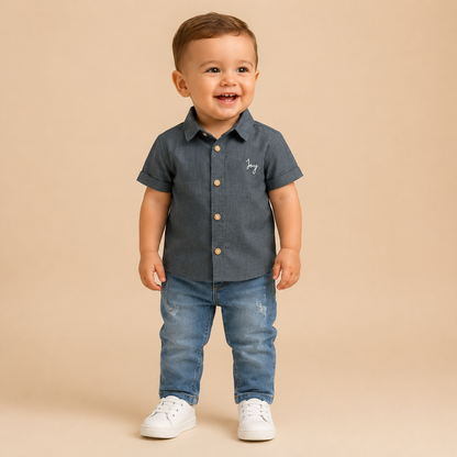 ⭕️ CONJUNTO 2 PIEZAS JOY GRIS|MARA BABY