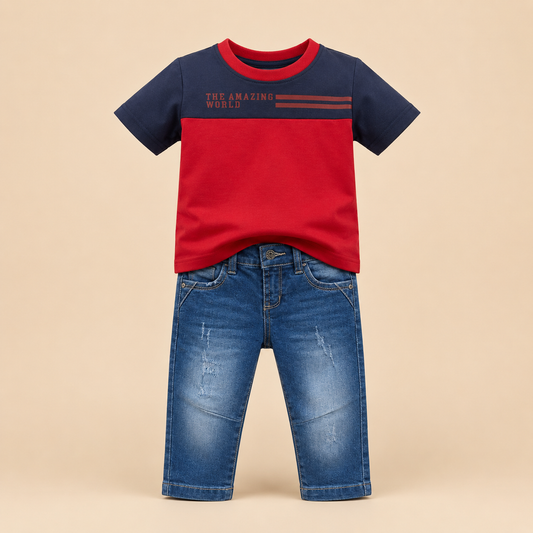⭕️ CONJUNTO 2 PIEZAS ROJO THE AMAZING | MARA BABY