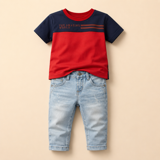 ⭕️ CONJUNTO 2 PIEZAS ROJO THE AMAZING | MARA BABY