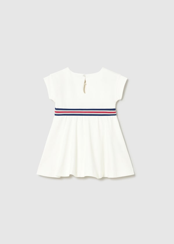 ⚪️ VESTIDO CON DETALLE A CONTRASTE BEBE MAYORAL BLANCO | MAYORAL