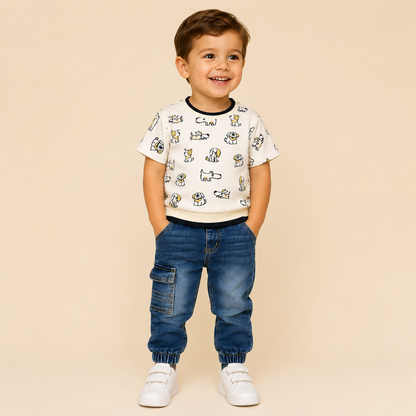 ⭕️ CONJUNTO 2 PIEZAS DOG BLANCO|MARA BABY
