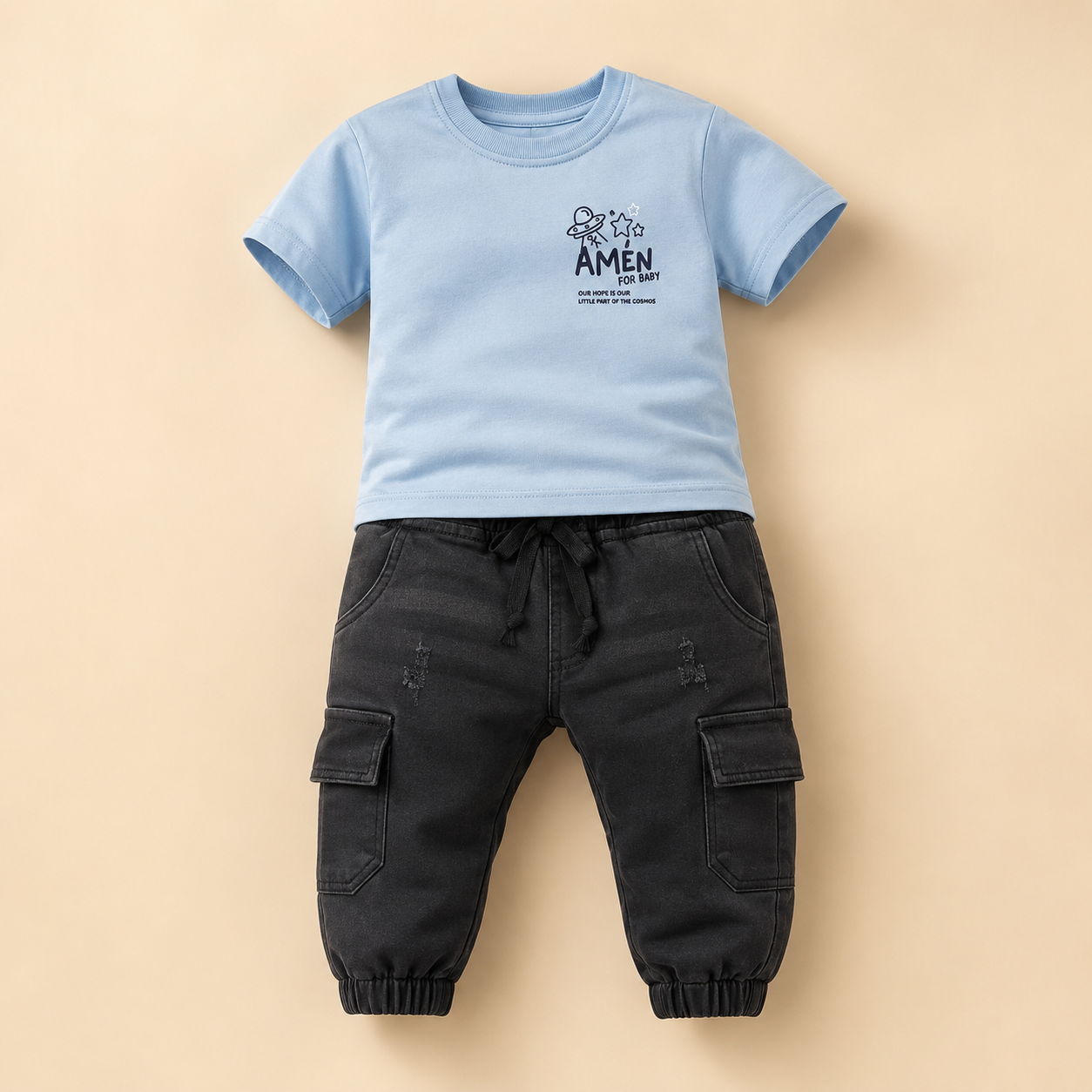 ⭕️ CONJUNTO 2 PIEZAS AMÉN AZUL | MARA BABY