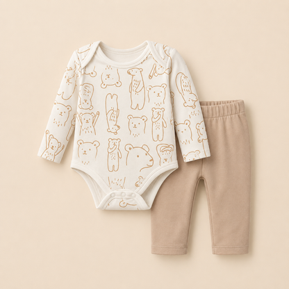 ⭕️ CONJUNTO 2 PIEZAS PIJAMA OSO | MARA BABY