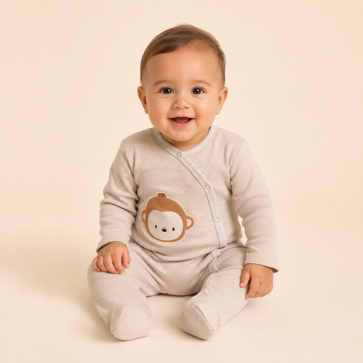 ⭕️ PIJAMA BEIGE MONO| MARA BABY