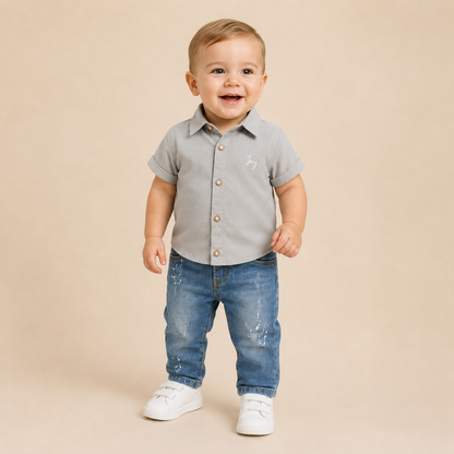 ⭕️ CONJUNTO 2 PIEZAS JOY GRIS CLARO | MARA BABY