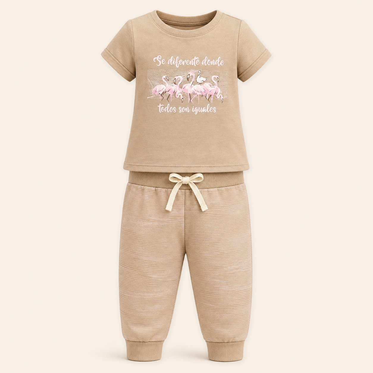 ⭕️ PIJAMA 2 PIEZAS FLAMENCO ROSA | MARA BABY