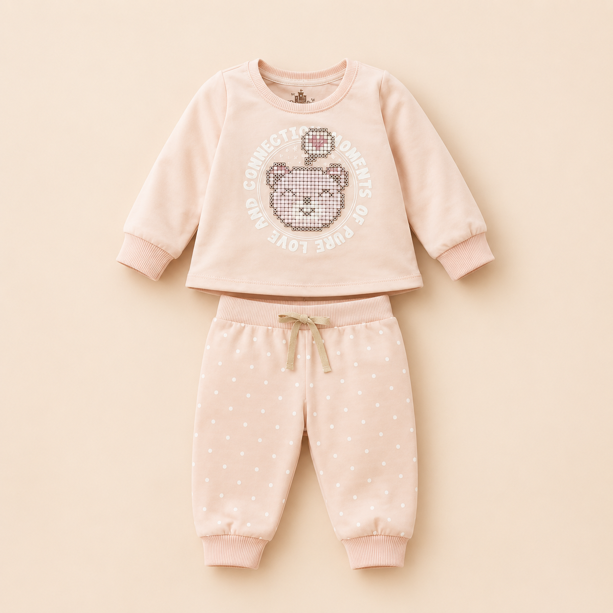 ⭕️ PIJAMA 2 PIEZAS SALMÓN  |MARA BABY M