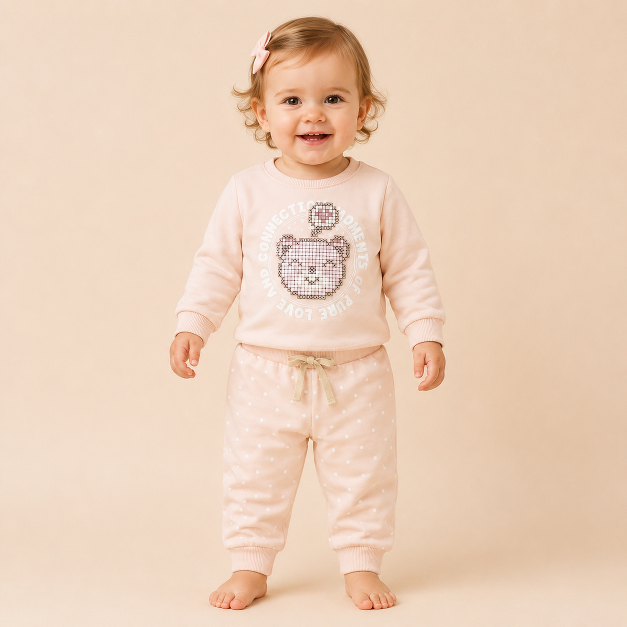 ⭕️ PIJAMA 2 PIEZAS SALMÓN  |MARA BABY M