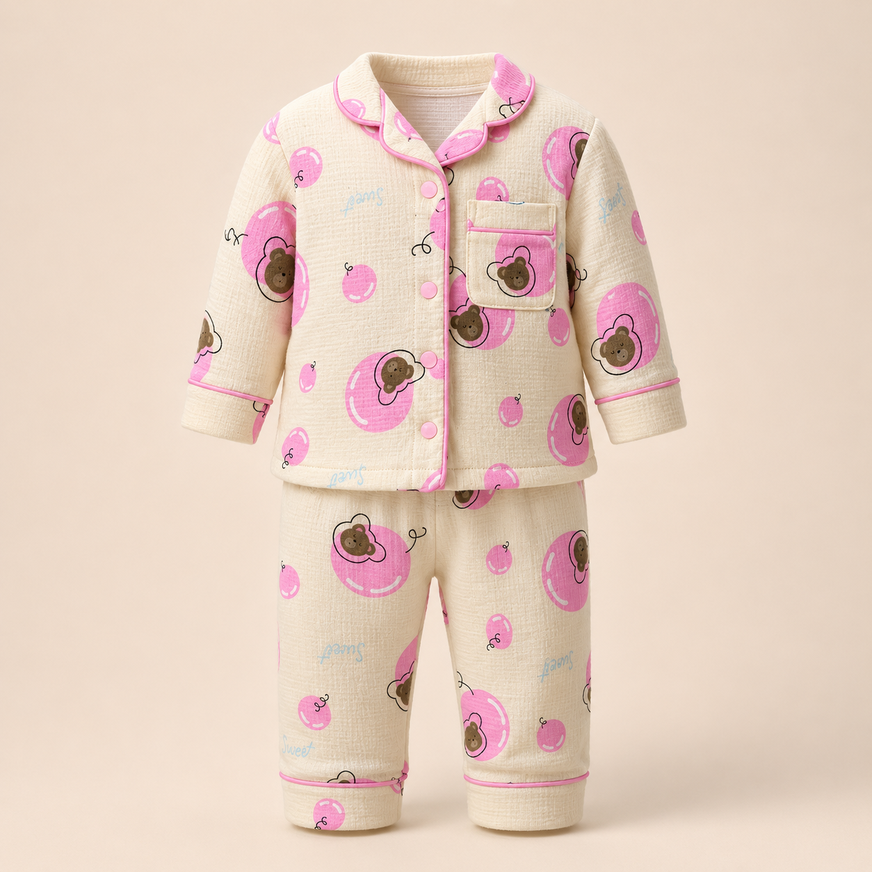 ⚪️ PIJAMA 2 PIEZAS OSO  |MARA BABY